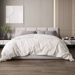 The White Stone Carbon Fiber Throw Blanket, Double-Sided, Anti-Stress - 200 x 200 cm in Cream - Size: 200 cm x 200 cm - thumbnail 2