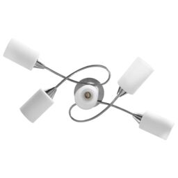 Berkfield Home Ceiling Lamp with Ceramic Shades for 5 E14 Bulbs White Cone - thumbnail 5