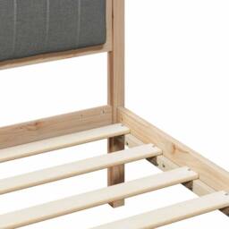 Berkfield Home Bed frame Brown & dark grey 180 x 200 cm Solid pine wood in Natural - thumbnail 8
