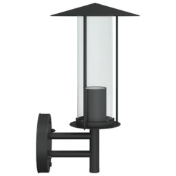 Berkfield Home Outdoor Wall Lights 2pcs Black Stainless Steel - thumbnail 5