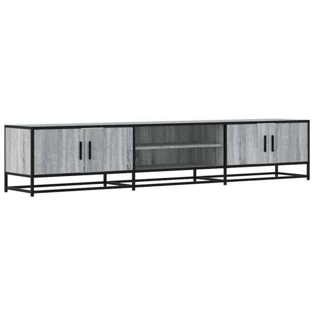Berkfield Home TV Cabinet Grey Sonoma 210x35x41 cm Engineered Wood - Size: 210 x 35 x 41 cm - image 1