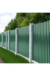 Living and Home 12Pcs Dark Green Steel Corrugated Sheets - thumbnail 2