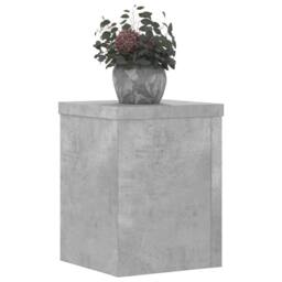 Berkfield Home Plant Stands 2 pcs Concrete Grey 15x15x20 cm Engineered Wood - Size: 15 x 15 x 20 cm - thumbnail 3