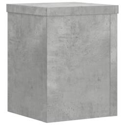 Berkfield Home Plant Stands 2 pcs Concrete Grey 15x15x20 cm Engineered Wood - Size: 15 x 15 x 20 cm - thumbnail 4
