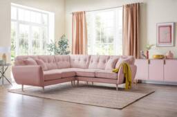 The Great Sofa Company Ailis 2 Corner 2 Faro Soft Pink in Dusty Pink - thumbnail 1