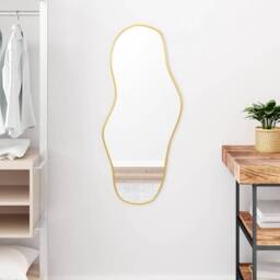 Berkfield Home Wall Mirror Gold 90x40 cm - thumbnail 2