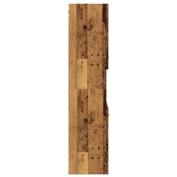Berkfield Home Bathroom Hanging Cabinet Old Wood 30x30x130 cm Engineered Wood in Brown - Size: 30 x 30 x 130 cm - thumbnail 6