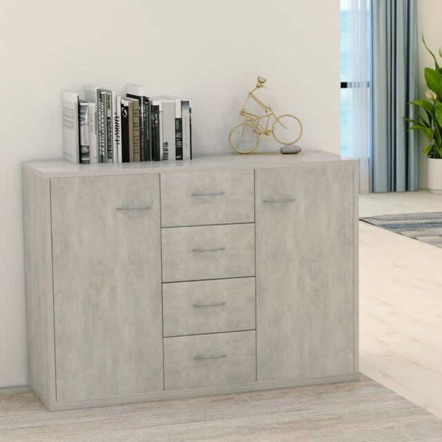 Berkfield Home Sideboard Concrete Grey 88x30x65 cm Engineered Wood - Size: 88 x 30 x 65 cm - image 1