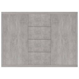 Berkfield Home Sideboard Concrete Grey 88x30x65 cm Engineered Wood - Size: 88 x 30 x 65 cm - thumbnail 4