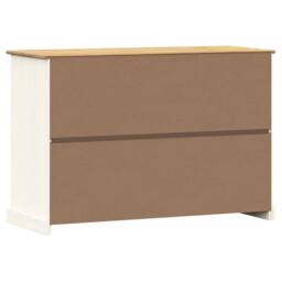 Berkfield Home Sideboard with Drawers VIGO 113x40x75 cm White Solid Wood Pine - Size: 113 x 40 x 75 cm - thumbnail 7