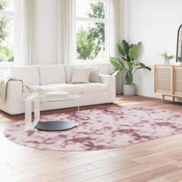 Berkfield Home Shaggy Rug High Pile NAVARRA Dusty Pink 300x200 cm Polyester - Size: Medium - thumbnail 1
