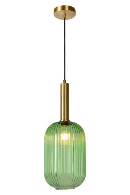 Lucide 'MALOTO' Dimmable Adjustable Indoor Stylish Retro Pendant Light 1xE27 in Green - image 1