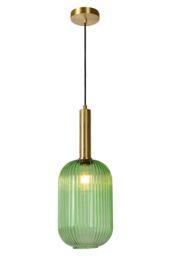 Lucide 'MALOTO' Dimmable Adjustable Indoor Stylish Retro Pendant Light 1xE27 in Green - thumbnail 1