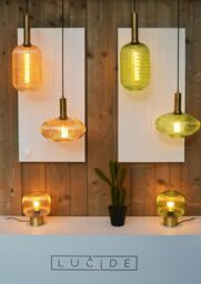 Lucide 'MALOTO' Dimmable Adjustable Indoor Stylish Retro Pendant Light 1xE27 in Green - thumbnail 5