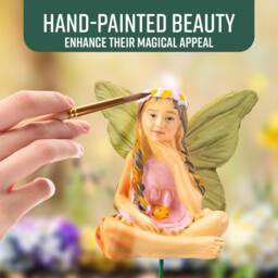 Globrite Set of 6 Hand-Painted Polyresin Fairy Garden Ornaments w/ 10cm Stakes - thumbnail 7