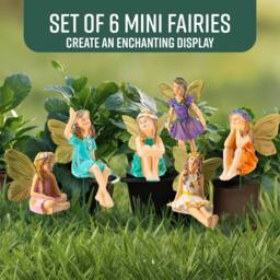 Globrite Set of 6 Hand-Painted Polyresin Fairy Garden Ornaments w/ 10cm Stakes - thumbnail 2
