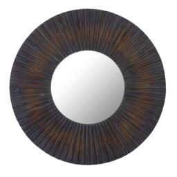 Orsina Barn Antique Wood Wall Mirror in Black - thumbnail 6