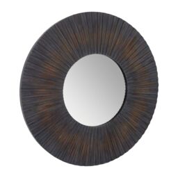 Orsina Barn Antique Wood Wall Mirror in Black - thumbnail 4