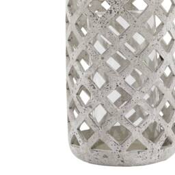 Wyld Haus Large Grey Stone Effect Hurricane Lantern - thumbnail 4