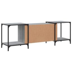 Berkfield Home TV Cabinet Grey Sonoma 153x37x50 cm Engineered Wood - Size: 153 x 37 x 50 cm - thumbnail 6
