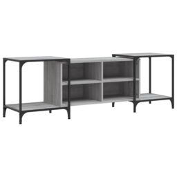 Berkfield Home TV Cabinet Grey Sonoma 153x37x50 cm Engineered Wood - Size: 153 x 37 x 50 cm - thumbnail 2