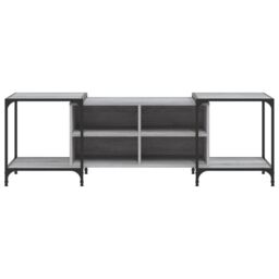 Berkfield Home TV Cabinet Grey Sonoma 153x37x50 cm Engineered Wood - Size: 153 x 37 x 50 cm - thumbnail 4