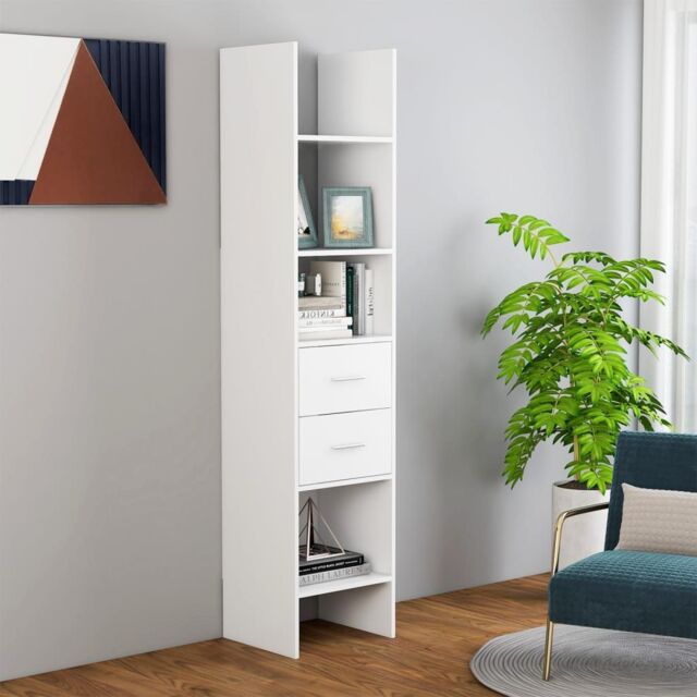 Berkfield Home Book Cabinet White 40x35x180 cm Engineered Wood - Size: 40 x 35 x 180 cm - image 1