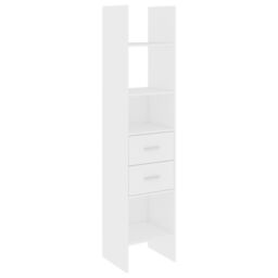 Berkfield Home Book Cabinet White 40x35x180 cm Engineered Wood - Size: 40 x 35 x 180 cm - thumbnail 2