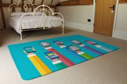 Benjamin Tate Design Hands Holding Smart Phones Rug in Natural - Size: Large - thumbnail 3
