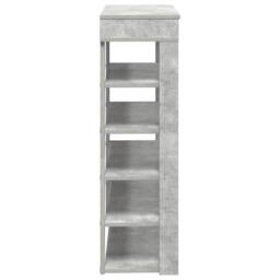 Berkfield Home Shoe Rack Concrete Oak 80x30x98 cm Engineered Wood in Grey - Size: 80 x 30 x 98 cm - thumbnail 5