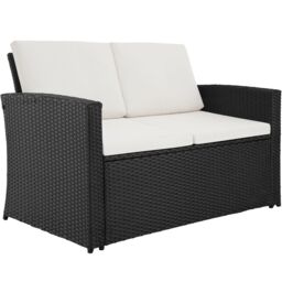 tectake Garden Furniture Set Jesolo in Black - Size: 4 Person - thumbnail 4