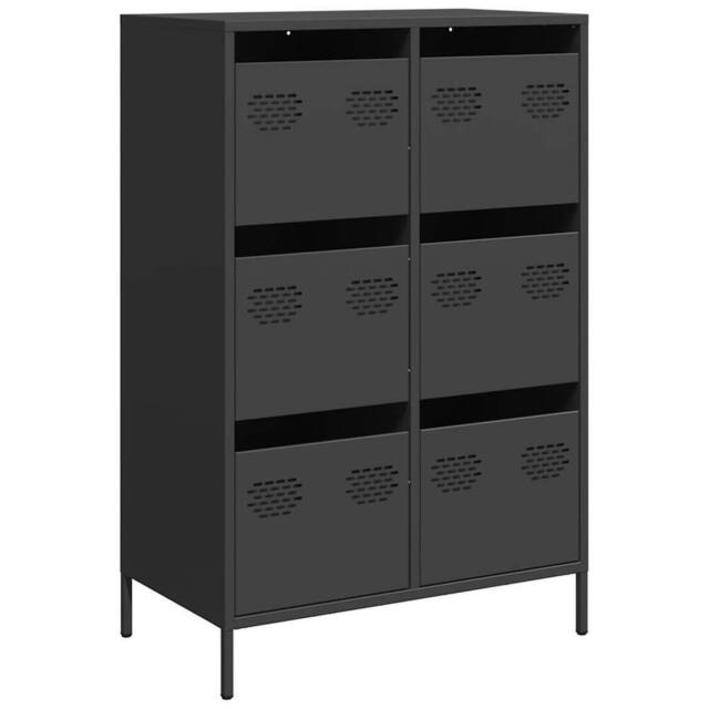 Berkfield Home Highboard Black 68x39x101.5 cm Steel - image 1