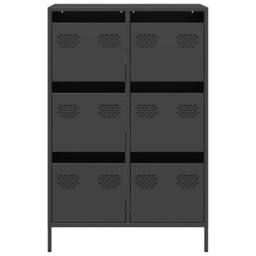 Berkfield Home Highboard Black 68x39x101.5 cm Steel - thumbnail 5
