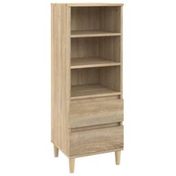 Berkfield Home Highboard Sonoma Oak 40x36x110 cm Engineered Wood in Beige - Size: 40 x 36 x 110 cm - thumbnail 2