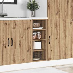 Berkfield Home Bottom Cabinet Artisan Oak 30x44, 5x81, 5 cm Engineered Wood in Brown - thumbnail 3
