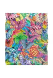 JQ Licensing Royce Mcclure Butterfly Magic Colorful Pattern Silky Touch Super Soft Throw Blanket 152 X 127 cm in White - thumbnail 1
