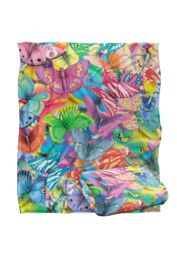 JQ Licensing Royce Mcclure Butterfly Magic Colorful Pattern Silky Touch Super Soft Throw Blanket 152 X 127 cm in White - thumbnail 2