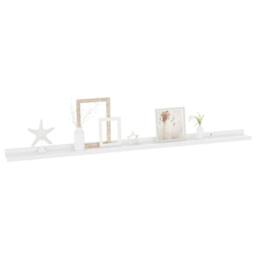 Berkfield Home Wall Shelves 4 pcs High Gloss White 115x9x3 cm - Size: 115 x 9 x 3 cm - thumbnail 3