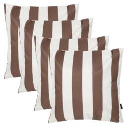 icon 4 Pack Cushion 43x43 Kyoto Fabric, Stripe, Chocolate