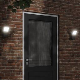 Berkfield Home Outdoor LED Wall Light Black Die-cast Aluminium - thumbnail 1