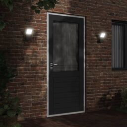 Berkfield Home Outdoor LED Wall Light Black Die-cast Aluminium - thumbnail 3