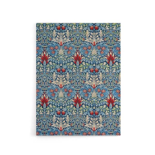 "Artery8 Snakeshead Flower Pattern Canvas Wall Art Print William Morris in Blue - Size: W18"" x H24""" - image 1