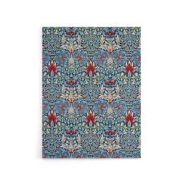 "Artery8 Snakeshead Flower Pattern Canvas Wall Art Print William Morris in Blue - Size: W18"" x H24""" - thumbnail 1