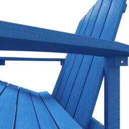 Berkfield Home Garden Adirondack Chair with Footstool HDPE Aqua Blue - thumbnail 6