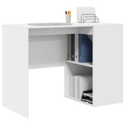 Berkfield Home Stylish Writing Desk White Engineered wood Medium Storage Writing Desk