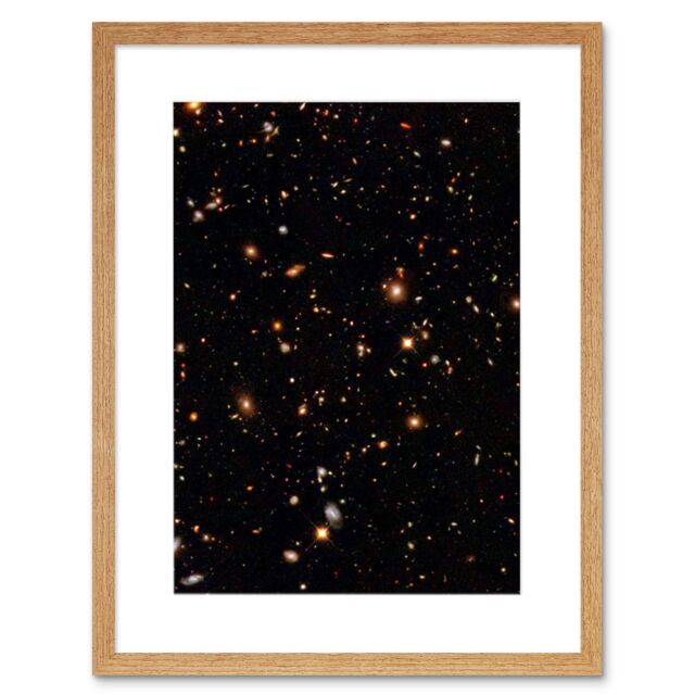 Artery8 Wall Art Print Hubble Space Astronomy A Look Into The Universe's Past Ultra Deep Field Near Infrared View Of Distant Galaxies Billions Of - image 1