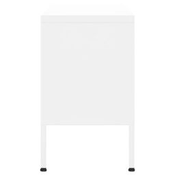 Berkfield Home TV Cabinet White 105x35x50 cm Steel - Size: 105 x 35 x 50 cm - thumbnail 4