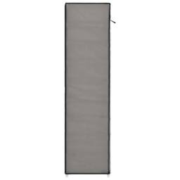 Berkfield Home Shoe Cabinet with Cover Grey 115x28x110 cm Fabric - Size: 115 x 28 x 110 cm - thumbnail 6