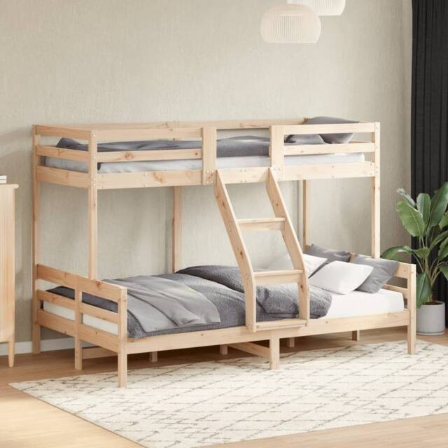 Berkfield Home Bunk Bed without Mattress 80x200/120x200 cm Solid Wood in Brown - image 1