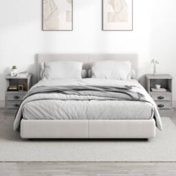 Berkfield Home Bedside Cabinets 2 pcs Grey Sonoma 43x36x60 cm - Size: 43 x 36 x 60 cm - thumbnail 3